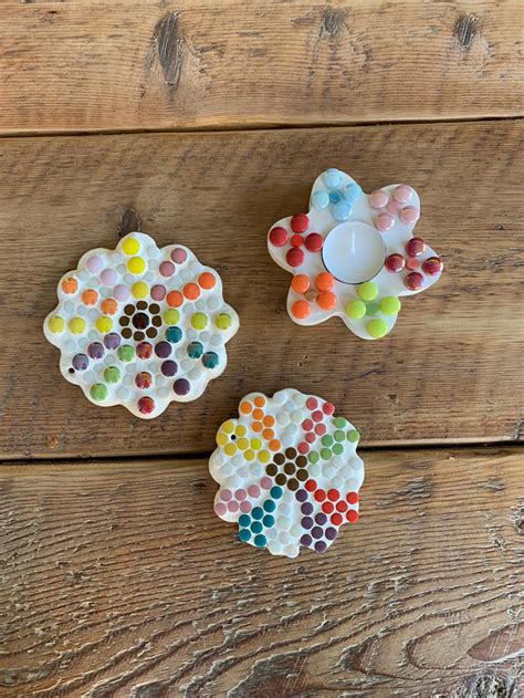 Mosaic Coaster Kit Gift Idea DIY Craft Kit Etsy