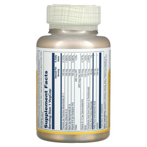 Solaray Vitamin B Complex 100 100 VegCaps