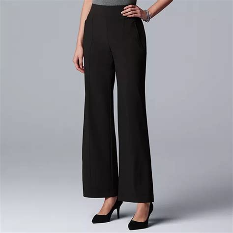 Womens Simply Vera Vera Wang Wide Leg Utility Pants