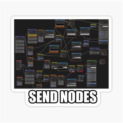 "Send Nodes blender meme funny " Sticker for Sale by Daniel2525 | Redbubble