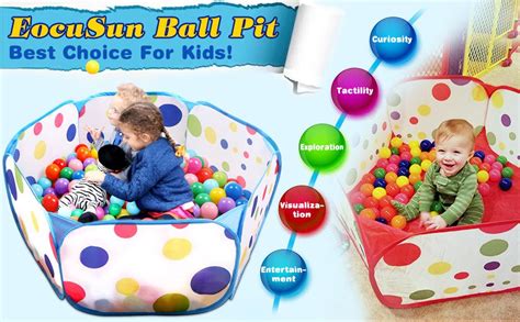 Eocusun Kids Ball Pit Large Pop Up Toddler Ball Pits Play Tent For