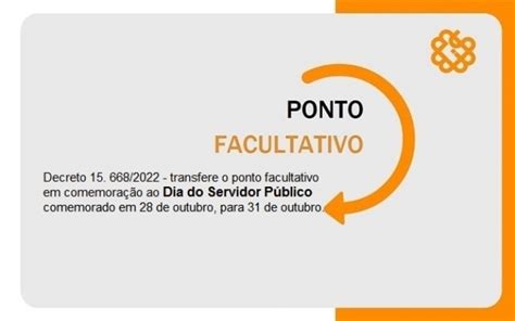 Ponto Facultativo E Feriado Dia Do Servidor P Blico Transferido