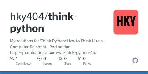 Github Hky Think Python My Solutions For Think Python How To