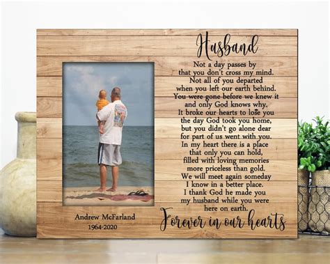 Loss Of Husband T Loss Of Husband Memorial Picture Frame Etsy