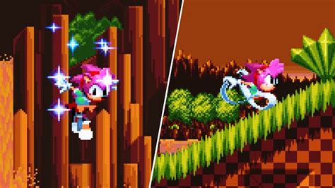 Amy Roserosy The Rascal In Encore Green Hill Sonic Mania Mod Gameplay Showcase Youtube