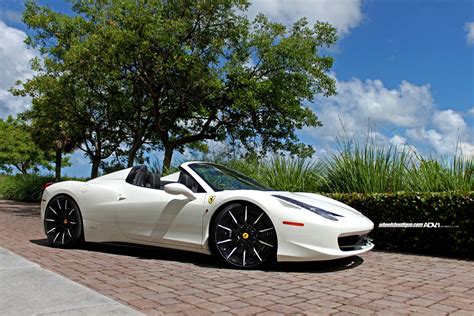 White Ferrari Spider On Stunning Adv Wheels Gtspirit