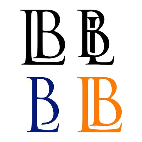 Premium Vector Bl Lb Letters Logo Template Bl Lb Letters Vector