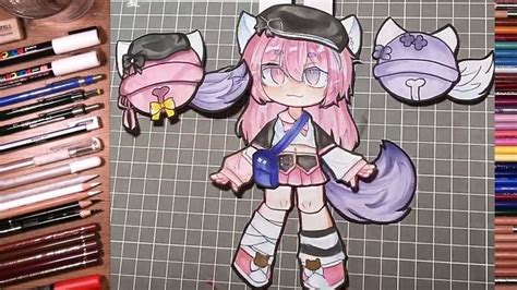 How To Make Paper Doll Gacha Life Diy Draw So Easy Anime Paper