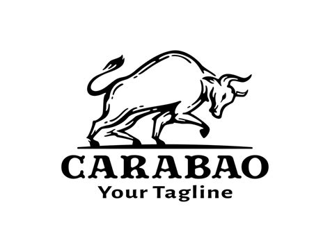 logo illustration of carabao in vintage design 13661938 Vector Art at ...