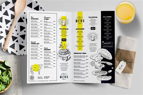 A Food Menu Templates For Restaurants In Psd Ai Vector Brandpacks