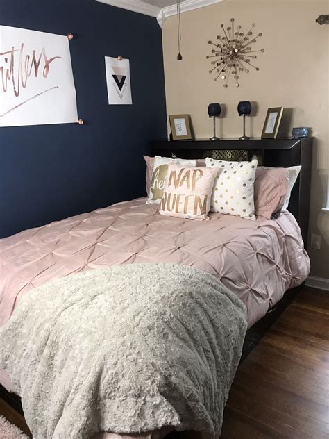 Navy Blue And Rose Gold Bedroom Ideas Img Abibola