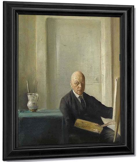 Self Portrait By Carl Vilhelm Holsoe Reproduction From Cutler Miles