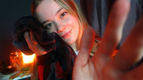 Asmr Lets Get Cozy By The Fire 🔥 Wood Sounds Roleplay Crackling Fire