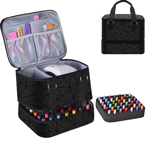 Amazon FCQQYWZ Nail Polish Organizer Case Holds 42 Bottles