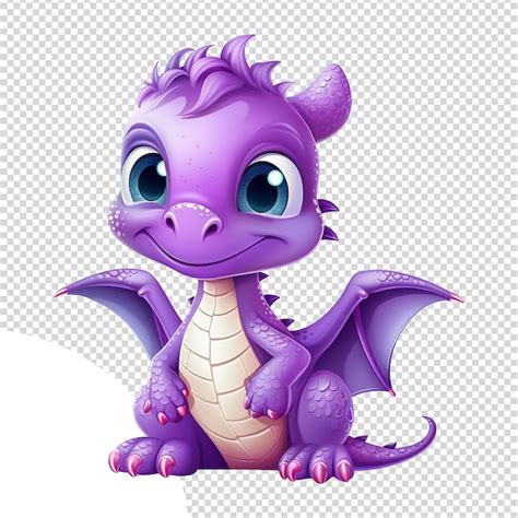 Um bonito bebê dragão de desenho animado em 3d isolado em fundo