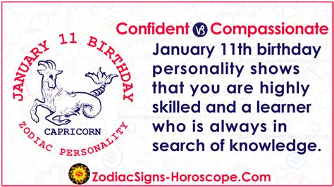 January 11 Zodiac (Capricorn) Horoscope Birthday Personality and Lucky Things