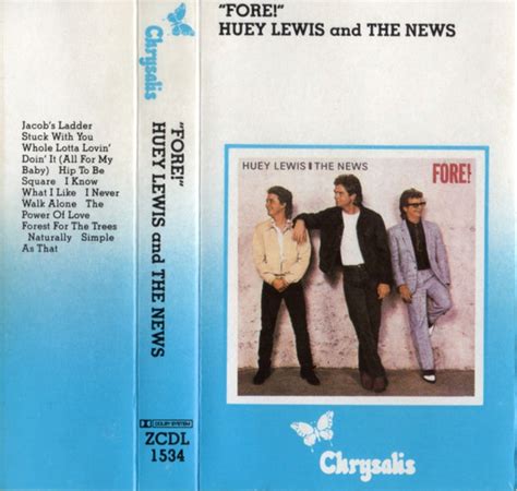 Huey Lewis And The News Fore 1986 Black Ink Print Cassette Discogs