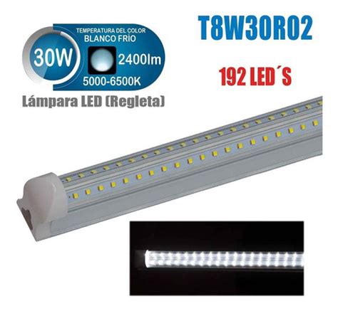 Regleta Tubo Led Doble 30w Con Base Integrada Aluminio Eléctricas Tauro