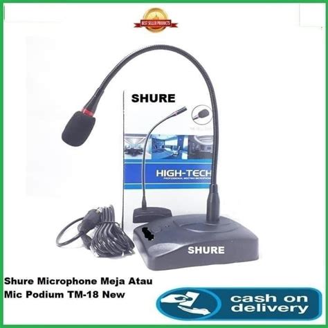 Mic Podium Meja SHURE TM 18 Microphone Meja Mimbar Lazada Indonesia