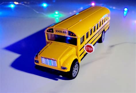 School Bus Toy Model With Inertia Mechanism, - Etsy