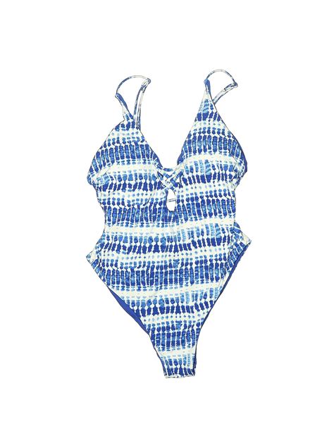 Tini Bikini Blue One Piece Swimsuit Size S Off ThredUp