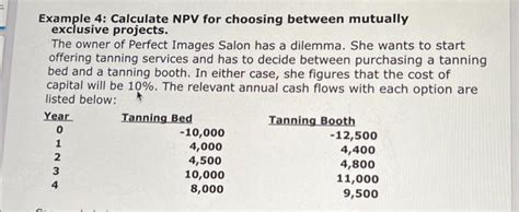 Solved Example 3: Calculating NPV. Using the cash flows for | Chegg.com