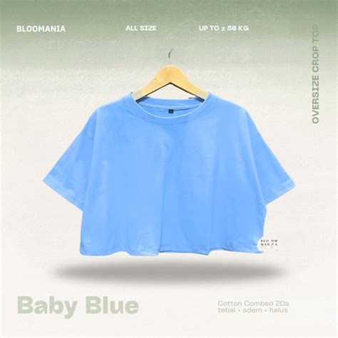 Jual Bloomania Kaos Polos Crop Top Oversized Cotton Combed S Shopee