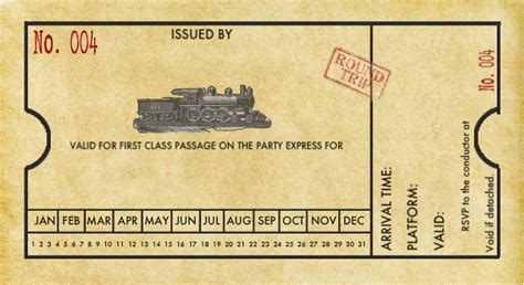 Blank Train Ticket Template (7) - TEMPLATES EXAMPLE | TEMPLATES EXAMPLE