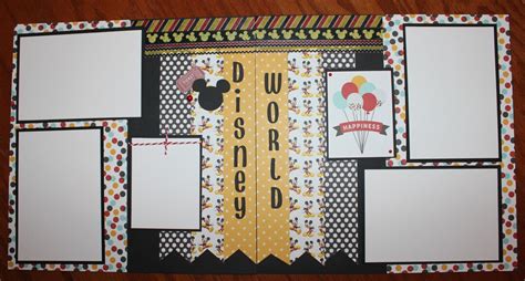 Disney World Scrapbook Layout Pages 2 Each 12 X 12 Disney - Etsy