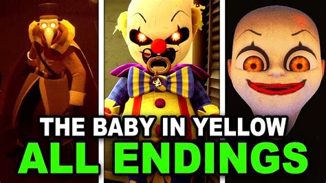 The Baby In Yellow Halloween Update ALL Endings Bad Good And