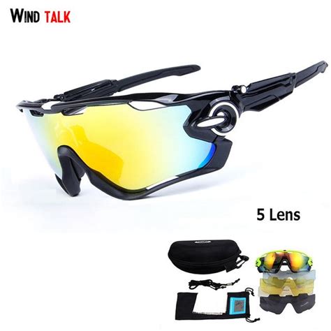 Wind Talk 5 Lens Mtb Bike Outdoor Sport Cycling Glasses Polarized