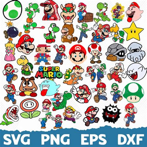 Super Mario Bundle Svg Mega Svg Bundle Mario Svg Mario Ch Inspire Uplift