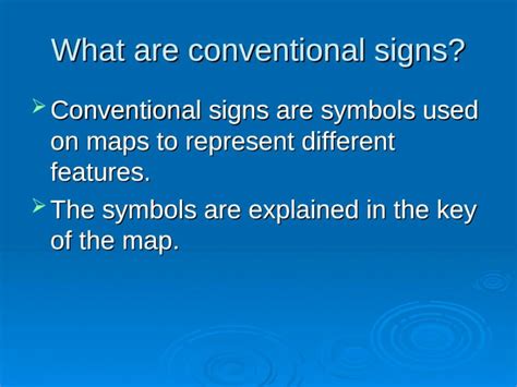 Ppt What Are Conventional Signs Conventional Signs Are Symbols Used