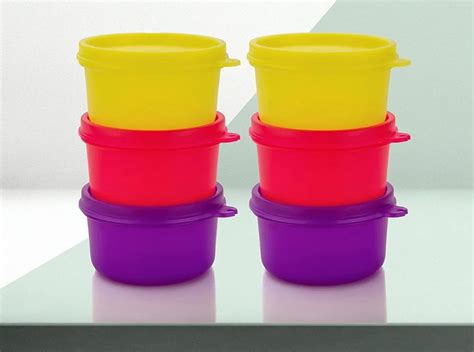 Yellowpink And Purple 250ml Plastic Food Container Set Sizedimension 5 X 5 X3 Inch At Rs 240