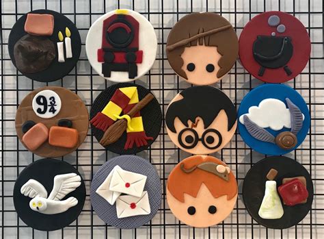 X Edible Harry Potter Cupcake Toppers Etsy