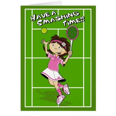 Tennis Girl Birthday Card Zazzle