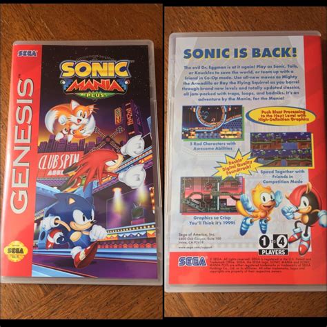 Sonic Mania Plus Genesis Cover : NintendoSwitch