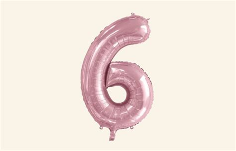 Pink Number 6 Balloon - Queenparty