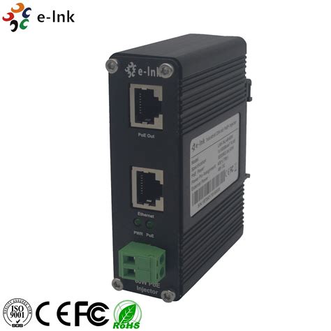 Industrial Hardened Gigabit Single Port W Poe Injector China