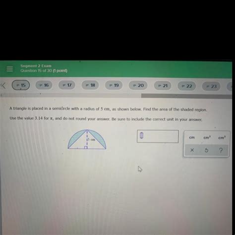 A Triangle Is Placed In A Semicircle With A Radius Of Cm As Shown