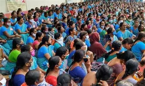 Hike Salary To 26000 Demand Anganwadi Workers