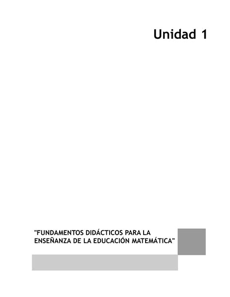 Texto Ok Unidad Fundamentos Didcticos Para La Enseanza De La