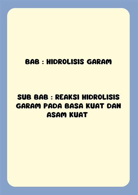 Hcl Asam Kuat Atau Lemah