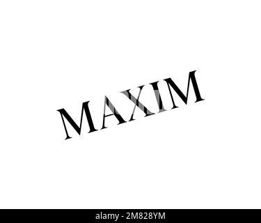 Maxim magazine, Logo, White background Stock Photo - Alamy