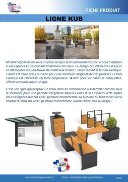 Telechargement documentation complémentaire LIGNE DE MOBILIER URBAN