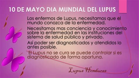 Lupus Honduras De Mayo D A Mundial Del Lupus