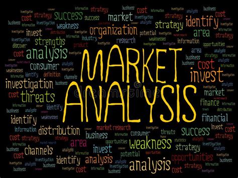 Market Analysis Word Cloud Stock Illustration Illustration Of