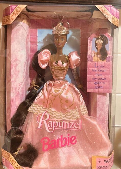 Mattel 1997 Rapunzel Barbie African American Doll 18164 Box A