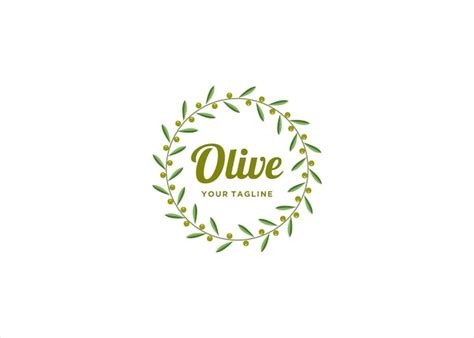 Étiquette d huile d olive produit biologique Branche d olivier de