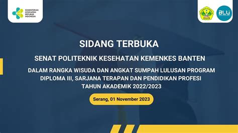 Live Sidang Terbuka Senat Politeknik Kesehatan Kemenkes Banten Tahun